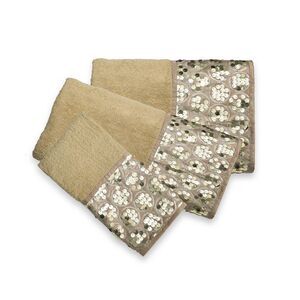 Popular Bath Bathroom Accessories Sets, 3 Piece Towel, Sinatra Champagne Gold 3